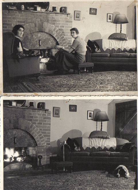 A vintage photo of a group of people posing for the camera

Description automatically generated